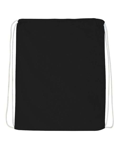 Q-Tees Q4500 Economical Cotton Drawstring Bag - Black