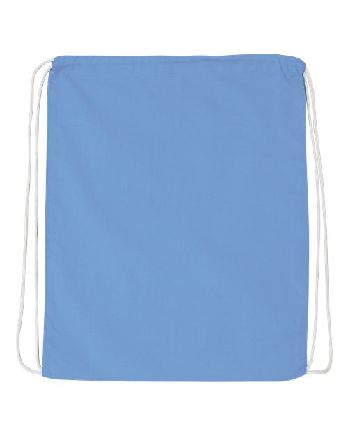Q-Tees Q4500 Economical Cotton Drawstring Bag - Carolina Blue