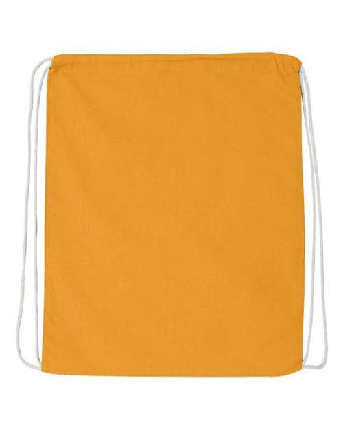 Q-Tees Q4500 Economical Cotton Drawstring Bag - Gold