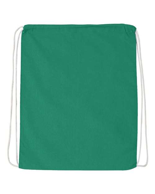 Q-Tees Q4500 Economical Cotton Drawstring Bag - Kelly