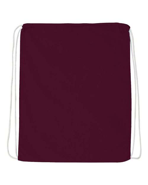 Q-Tees Q4500 Economical Cotton Drawstring Bag - Maroon