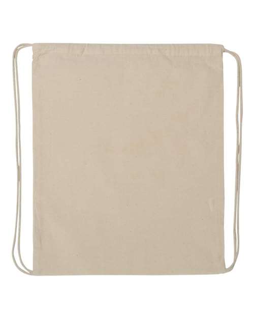 Load image into Gallery viewer, Q-Tees Q4500 Economical Cotton Drawstring Bag - Natural
