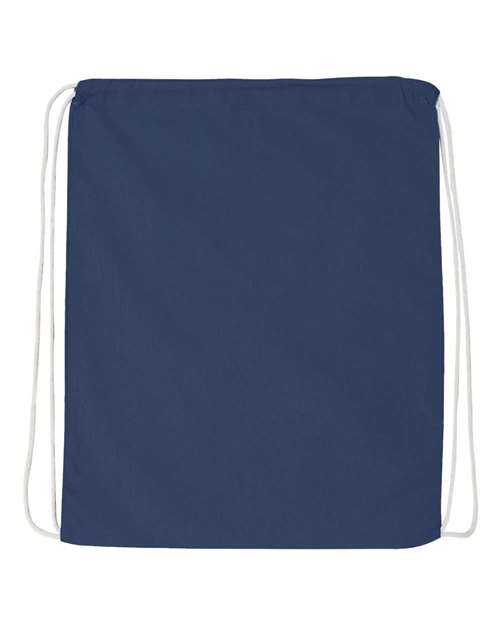Load image into Gallery viewer, Q-Tees Q4500 Economical Cotton Drawstring Bag - Navy
