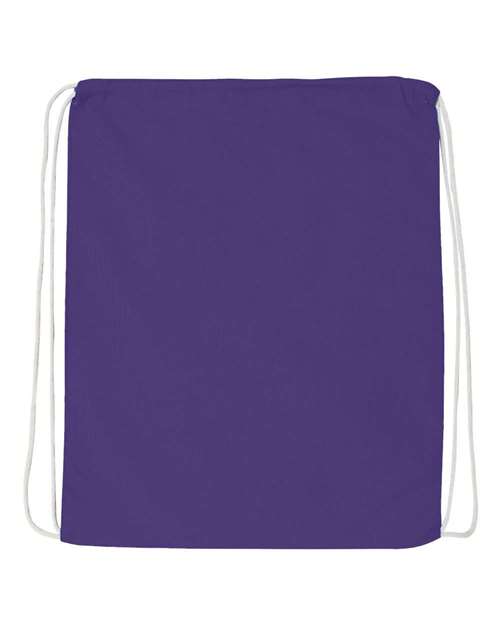 Q-Tees Q4500 Economical Cotton Drawstring Bag - Purple