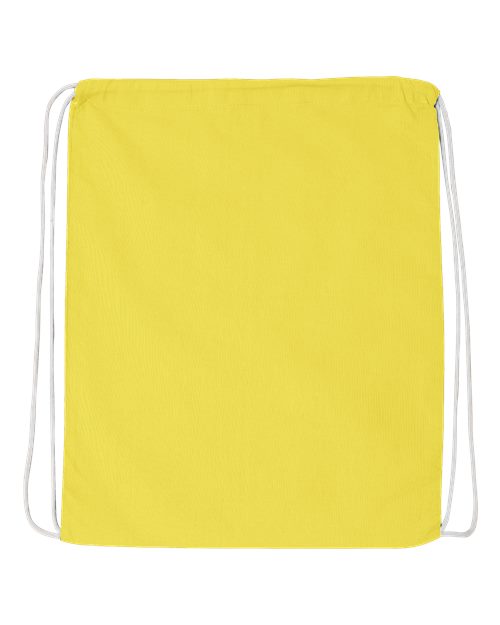 Q-Tees Q4500 Economical Cotton Drawstring Bag - Yellow