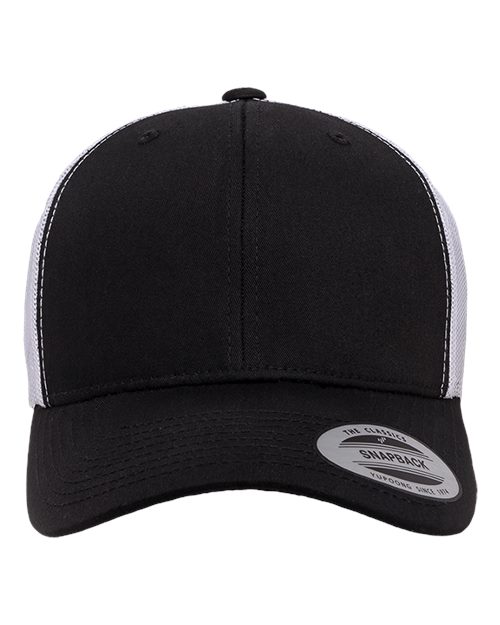 Load image into Gallery viewer, YP Classics 6606 Retro Trucker Cap - Black/ White
