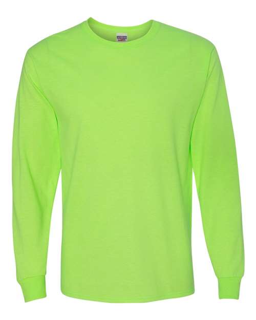 Load image into Gallery viewer, Unisex Dri-Power® Long Sleeve 50/50 T-Shirt - Neon Green
