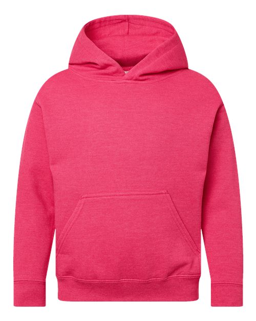 LAT 2296 Youth Hoodie Sweatshirt - Vintage Hot Pink