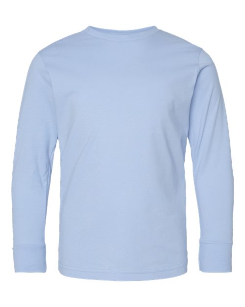 LAT 6201 Youth Fine Jersey Long Sleeve Tee - Light Blue