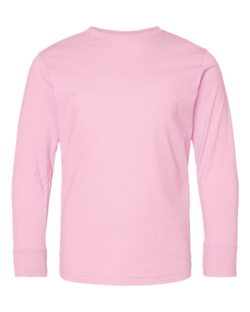 Load image into Gallery viewer, LAT 6201 Youth Fine Jersey Long Sleeve Tee - Pink

