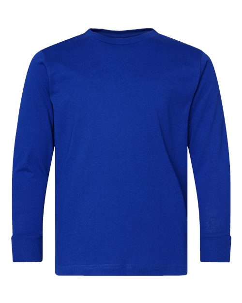 LAT 6201 Youth Fine Jersey Long Sleeve Tee - Royal