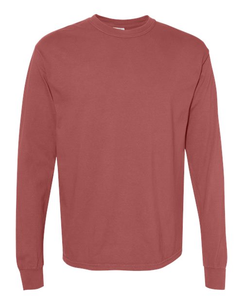 Load image into Gallery viewer, Unisex Garment-Dyed Heavyweight Long Sleeve T-Shirt - Brick
