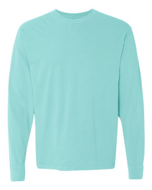 Unisex Garment-Dyed Heavyweight Long Sleeve T-Shirt - Chalky Mint