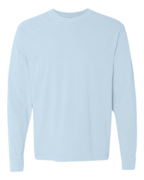 Unisex Garment-Dyed Heavyweight Long Sleeve T-Shirt - Chambray