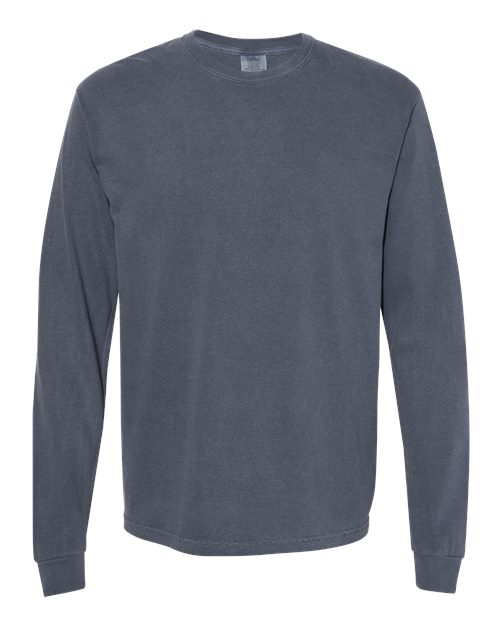 Unisex Garment-Dyed Heavyweight Long Sleeve T-Shirt - Denim