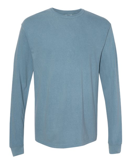 Load image into Gallery viewer, Unisex Garment-Dyed Heavyweight Long Sleeve T-Shirt - Ice Blue
