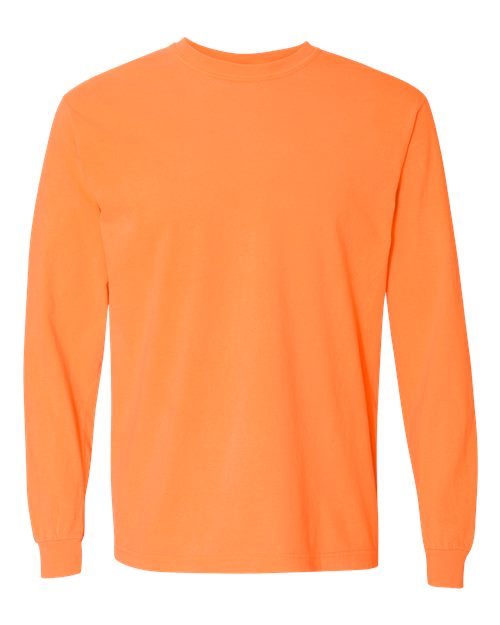 Unisex Garment-Dyed Heavyweight Long Sleeve T-Shirt - Melon
