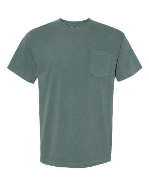 Unisex Garment-Dyed Heavyweight Pocket T-Shirt - Blue Spruce