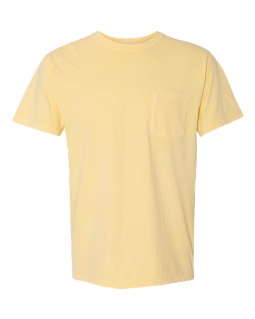 Unisex Garment-Dyed Heavyweight Pocket T-Shirt - Butter