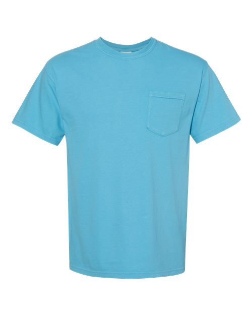 Unisex Garment-Dyed Heavyweight Pocket T-Shirt - Sapphire