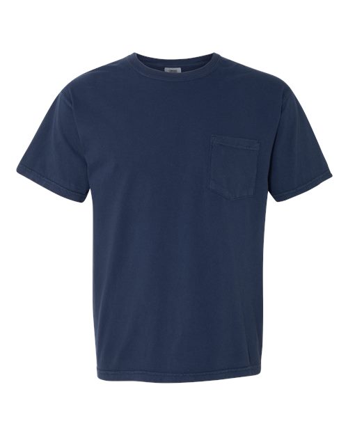 Unisex Garment-Dyed Heavyweight Pocket T-Shirt - True Navy