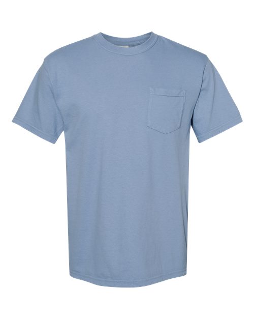 Load image into Gallery viewer, Unisex Garment-Dyed Heavyweight Pocket T-Shirt - Washed Denim
