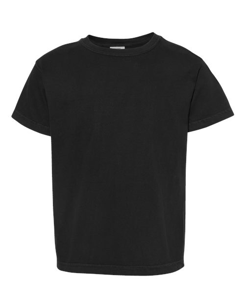 Load image into Gallery viewer, Youth Garment-Dyed Heavyweight T-Shirt - Black
