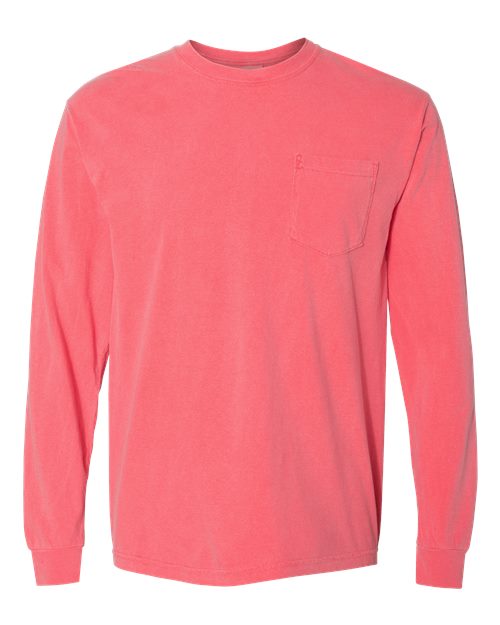 Load image into Gallery viewer, Unisex Garment-Dyed Heavyweight Long Sleeve Pocket T-Shirt - Watermelon
