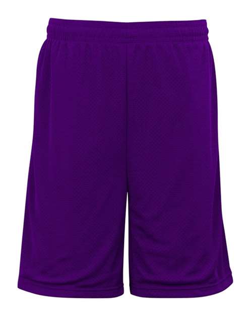 Badger 7219 Men's Pro Mesh 9" Shorts with Pockets - Purple