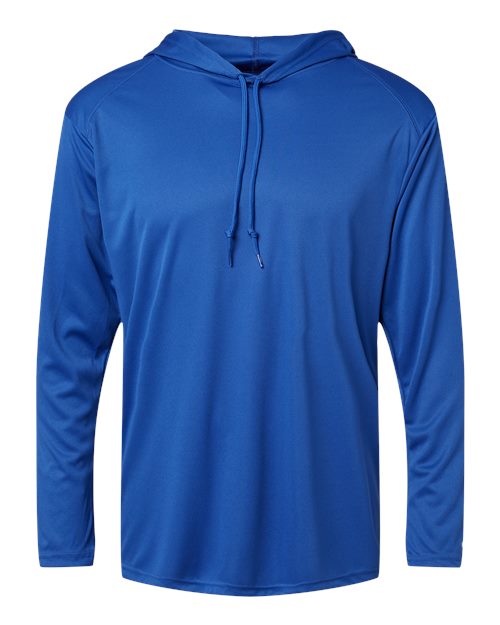 Badger 4105 Unisex B-Core Hooded Long Sleeve T-Shirt - Royal