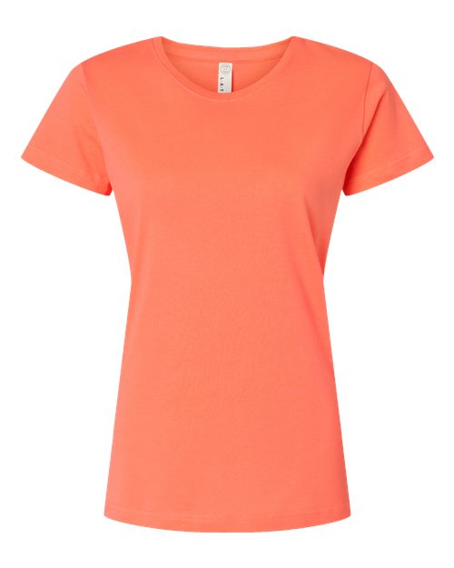 LAT 3516 Women's Fine Jersey Tee - Papaya