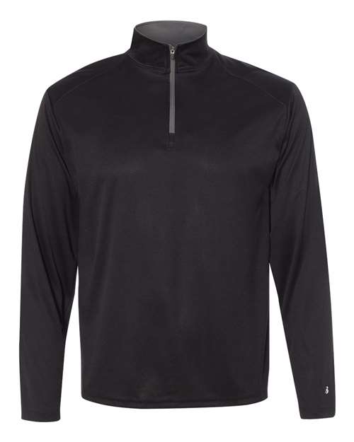 Load image into Gallery viewer, Badger 4102 Men's B-Core Quarter-Zip Pullover - Black/ Graphite
