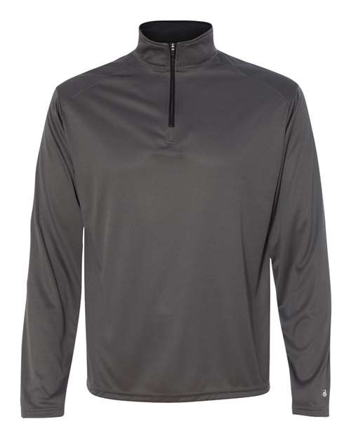 Load image into Gallery viewer, Badger 4102 Men's B-Core Quarter-Zip Pullover - Graphite/ Black
