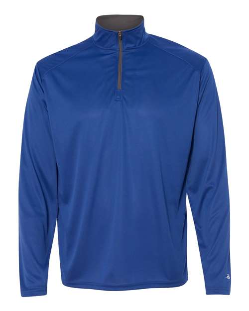 Load image into Gallery viewer, Badger 4102 Men's B-Core Quarter-Zip Pullover - Royal/ Graphite

