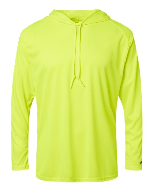 Load image into Gallery viewer, Badger 4105 Unisex B-Core Hooded Long Sleeve T-Shirt - Safety Yellow
