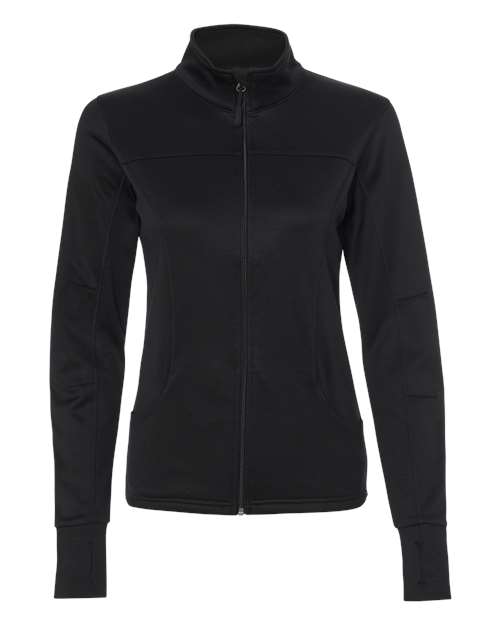 Independent Trading Co. EXP60PAZ Women's Poly-Tech Full-Zip Track Jacket - Black