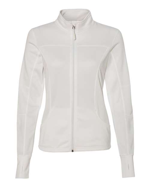 Independent Trading Co. EXP60PAZ Women's Poly-Tech Full-Zip Track Jacket - White