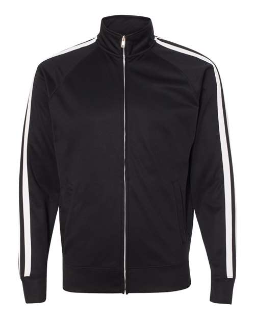 Independent Trading Co. EXP70PTZ Men's Lightweight Poly-Tech Full-Zip Track Jacket - Black