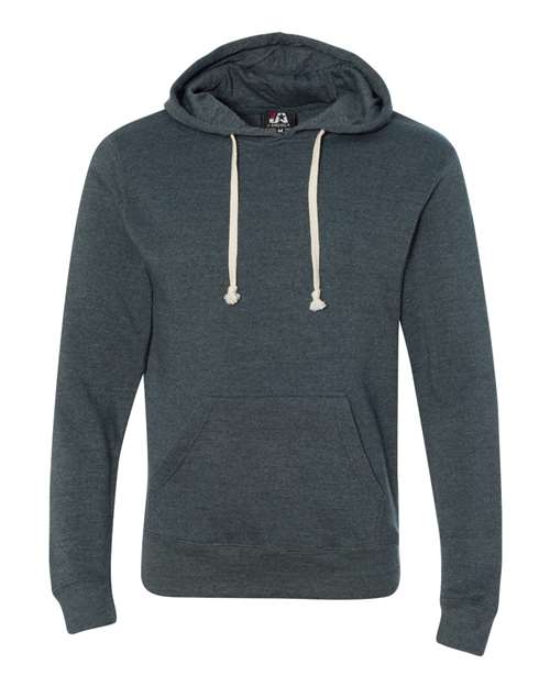 J. America 8871 Men's Triblend Fleece Hooded Sweatshirt - Navy Triblend