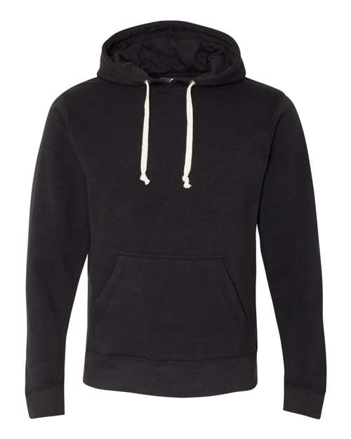 Load image into Gallery viewer, J. America 8871 Men's Triblend Fleece Hooded Sweatshirt - Black Solid

