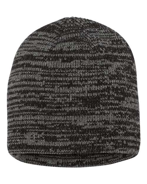 Load image into Gallery viewer, Sportsman SP03 8" Marled Beanie - Black/ Dark Grey
