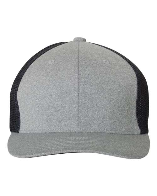 Flexfit 6311 Mélange Trucker Cap - Heather Grey/ Navy