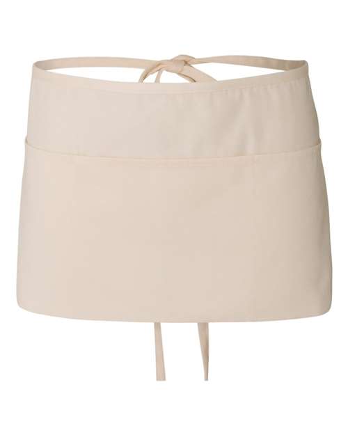 Q-Tees Q2115 Waist Apron with Pockets - Natural