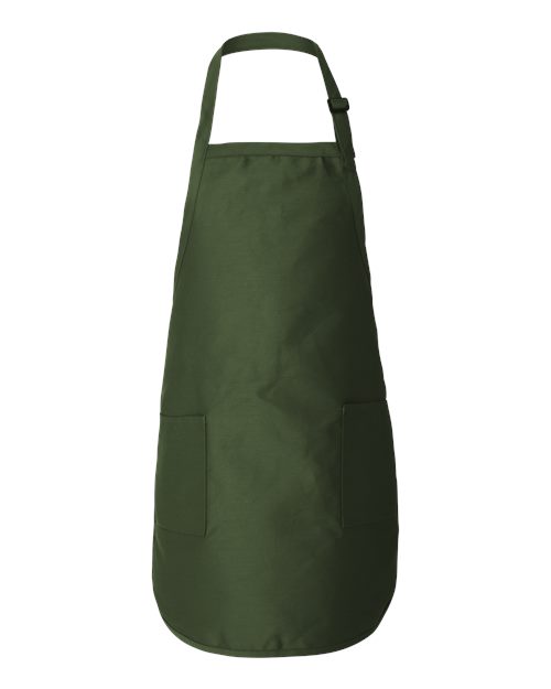 Q-Tees Q4350 Full-Length Apron with Pockets - Forest