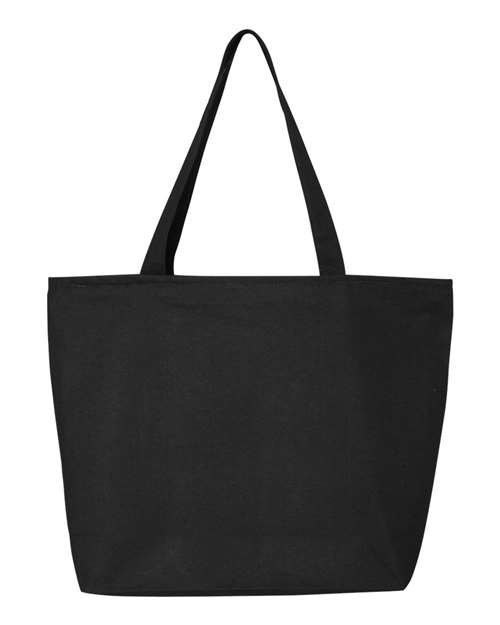 Q-Tees Q611 25L Zippered Tote - Black