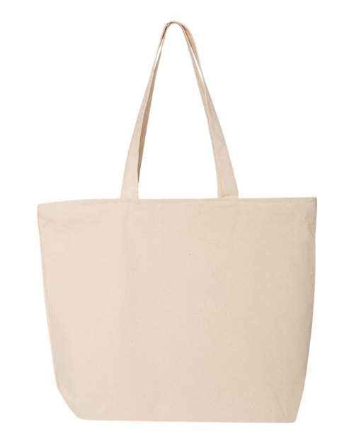 Load image into Gallery viewer, Q-Tees Q611 25L Zippered Tote - Natural
