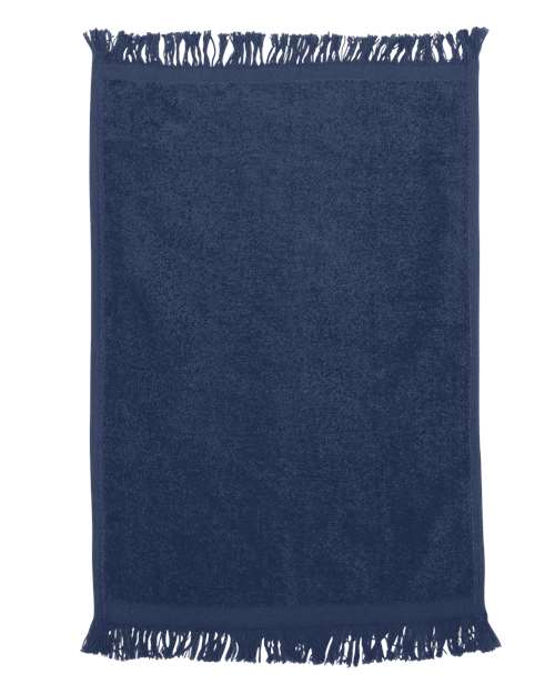 Load image into Gallery viewer, Q-Tees T100 Fringed Fingertip Towel - Navy
