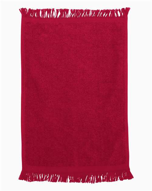 Load image into Gallery viewer, Q-Tees T100 Fringed Fingertip Towel - Red
