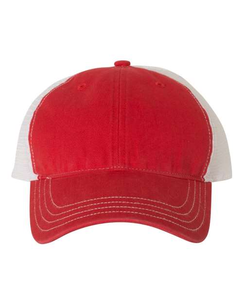 Load image into Gallery viewer, Richardson 111 Garment-Washed Trucker Cap - Red/ White
