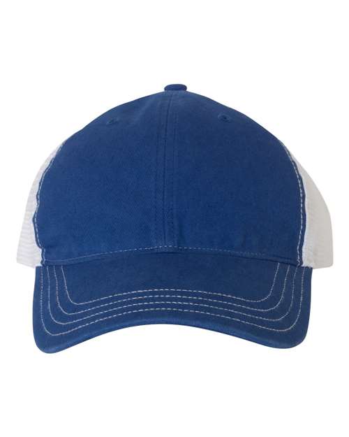 Load image into Gallery viewer, Richardson 111 Garment-Washed Trucker Cap - Royal/ White
